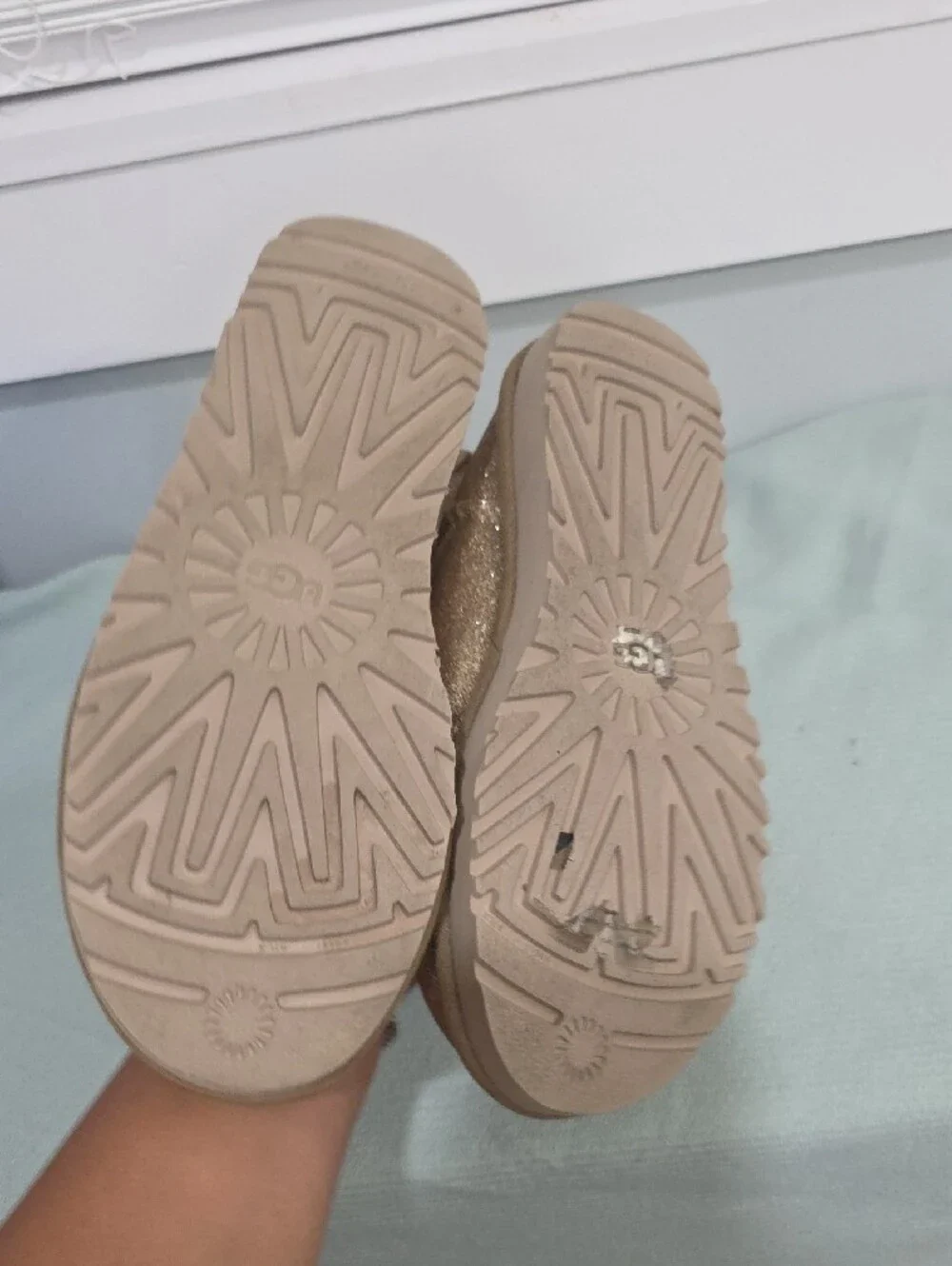 UGG glittery gold